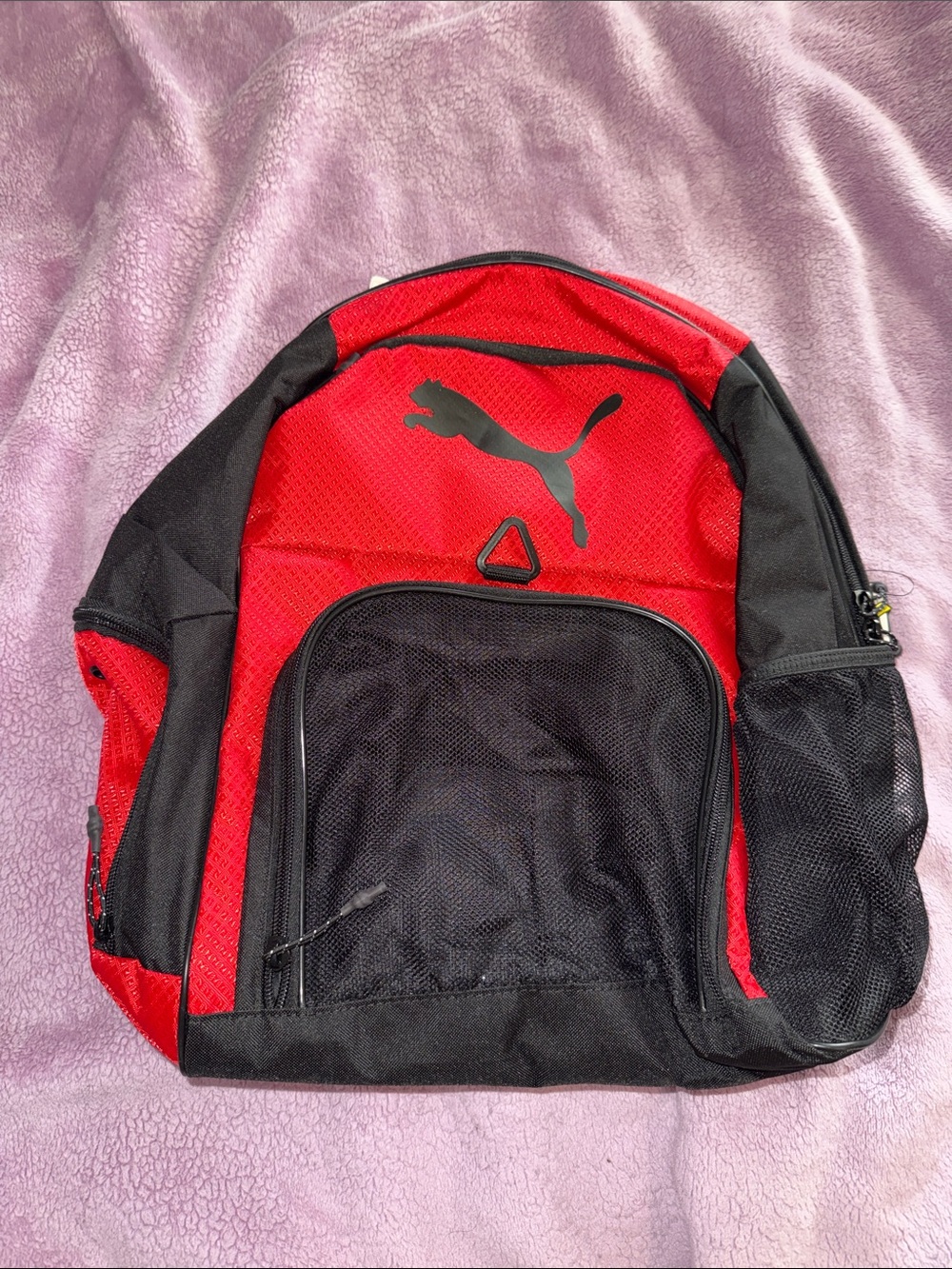 Puma Red and Black Logo Backpack